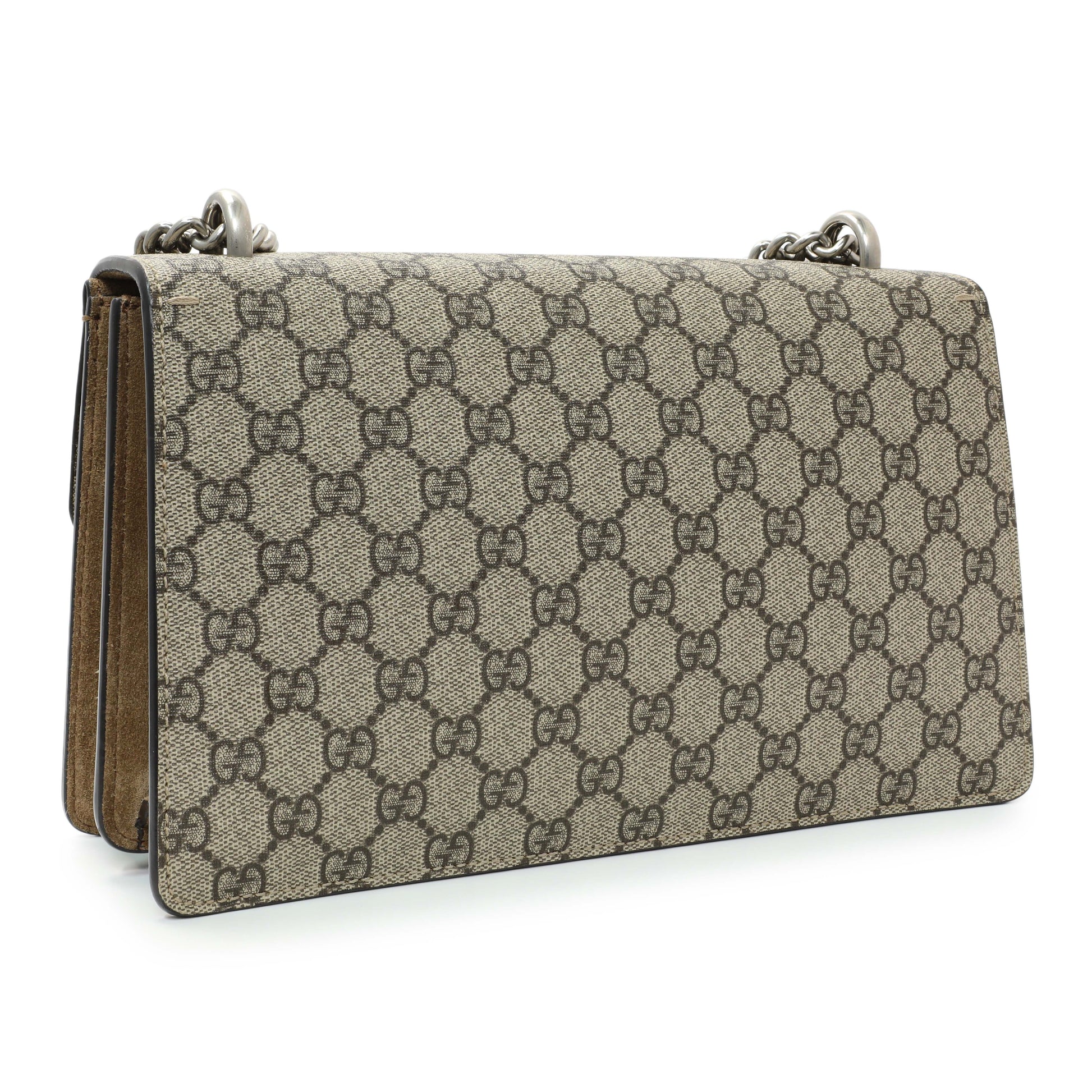 Exclusive Gucci GG Supreme Monogram Small Dionysus Shoulder Bag — Side View