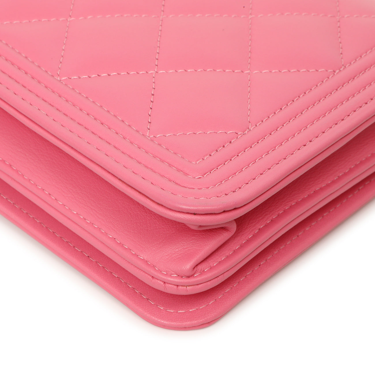 Exclusive Chanel Pink Quilted Calfskin Boy Wallet on Chain — Alternate View 7