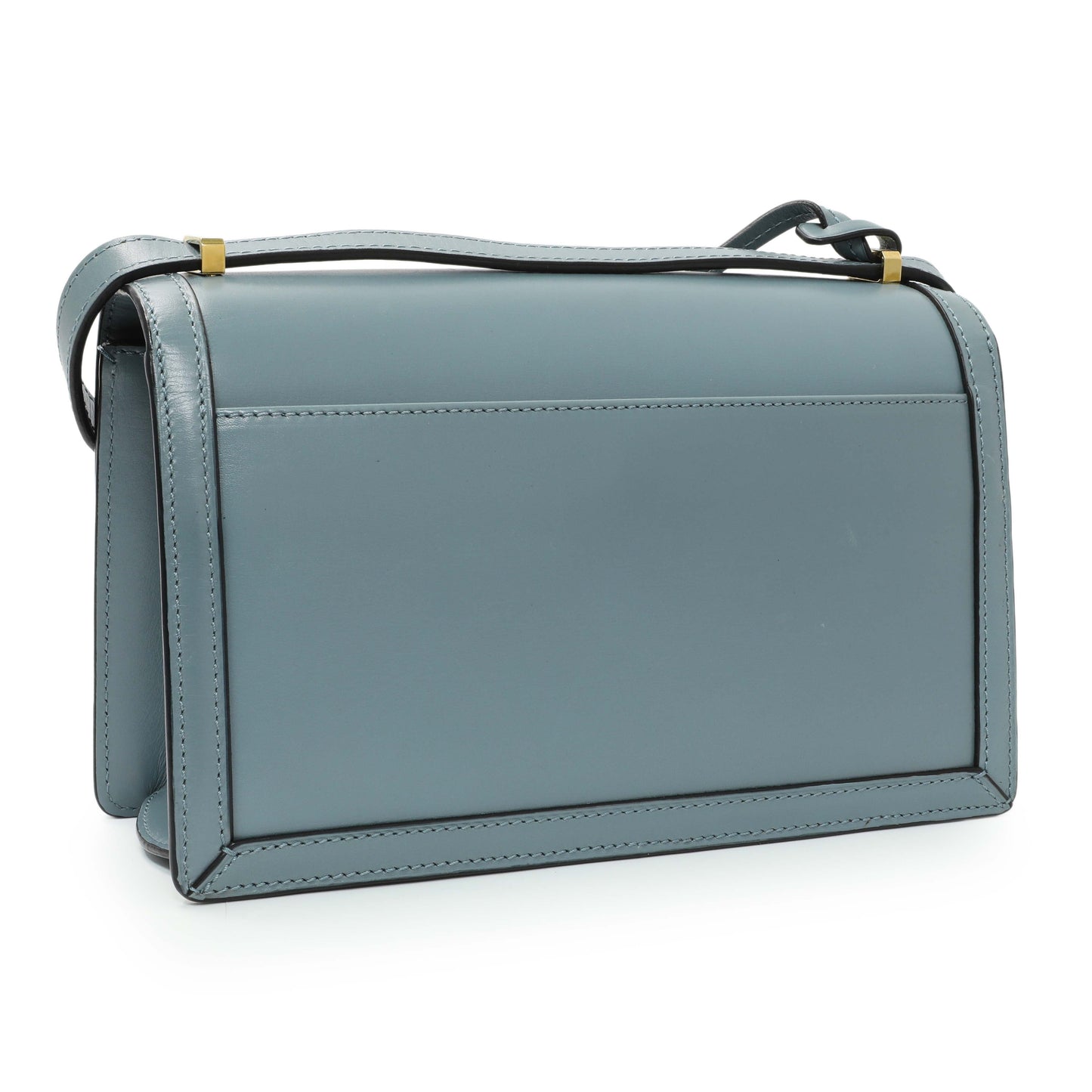 Exclusive Loewe Barcelona Flap Stone Blue Medium — Back View
