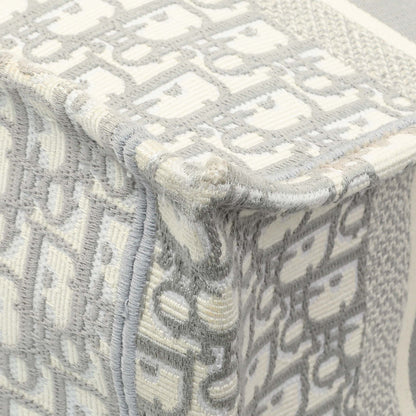 Exclusive Christian Dior Grey Oblique Medium Book Tote — Detail View