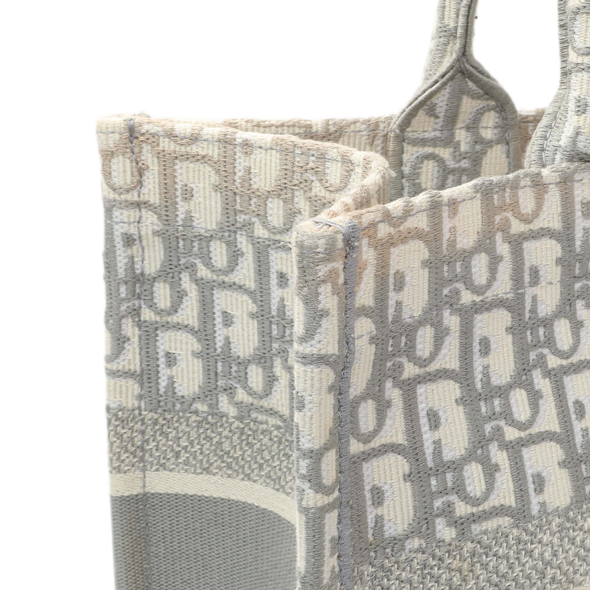 Exclusive Christian Dior Grey Oblique Medium Book Tote — Alternate View 8