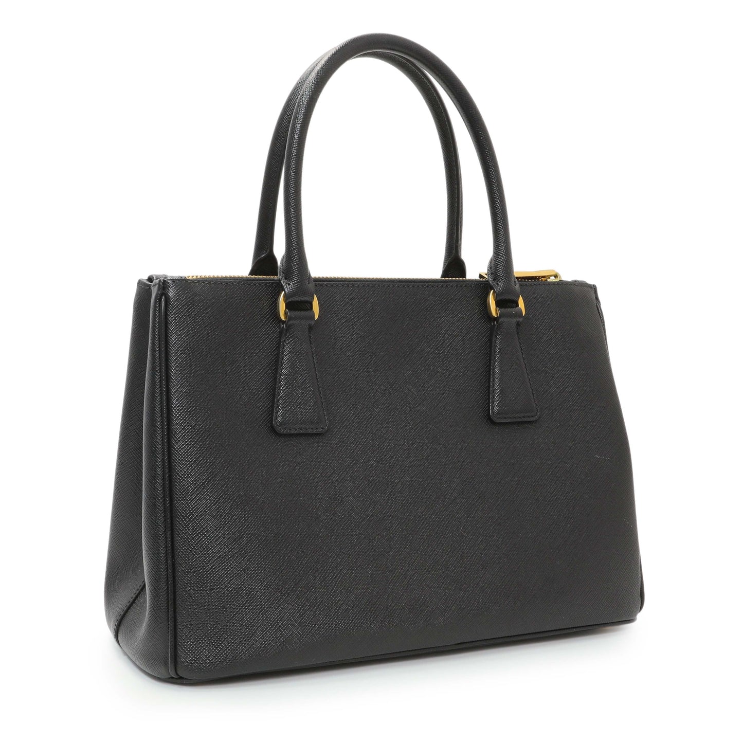 Exclusive Prada Black Saffiano Galleria Tote Small — Side View