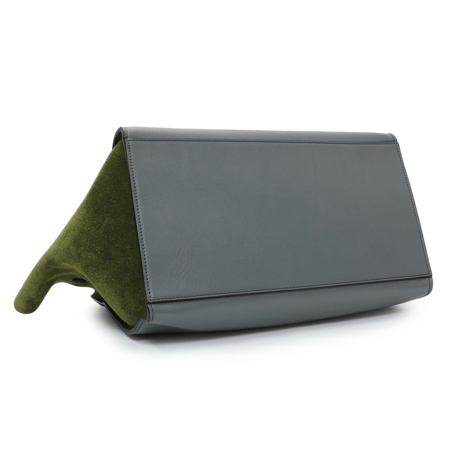 Exclusive Celine Calfskin Suede Tri-Color Medium Trapeze — Back View