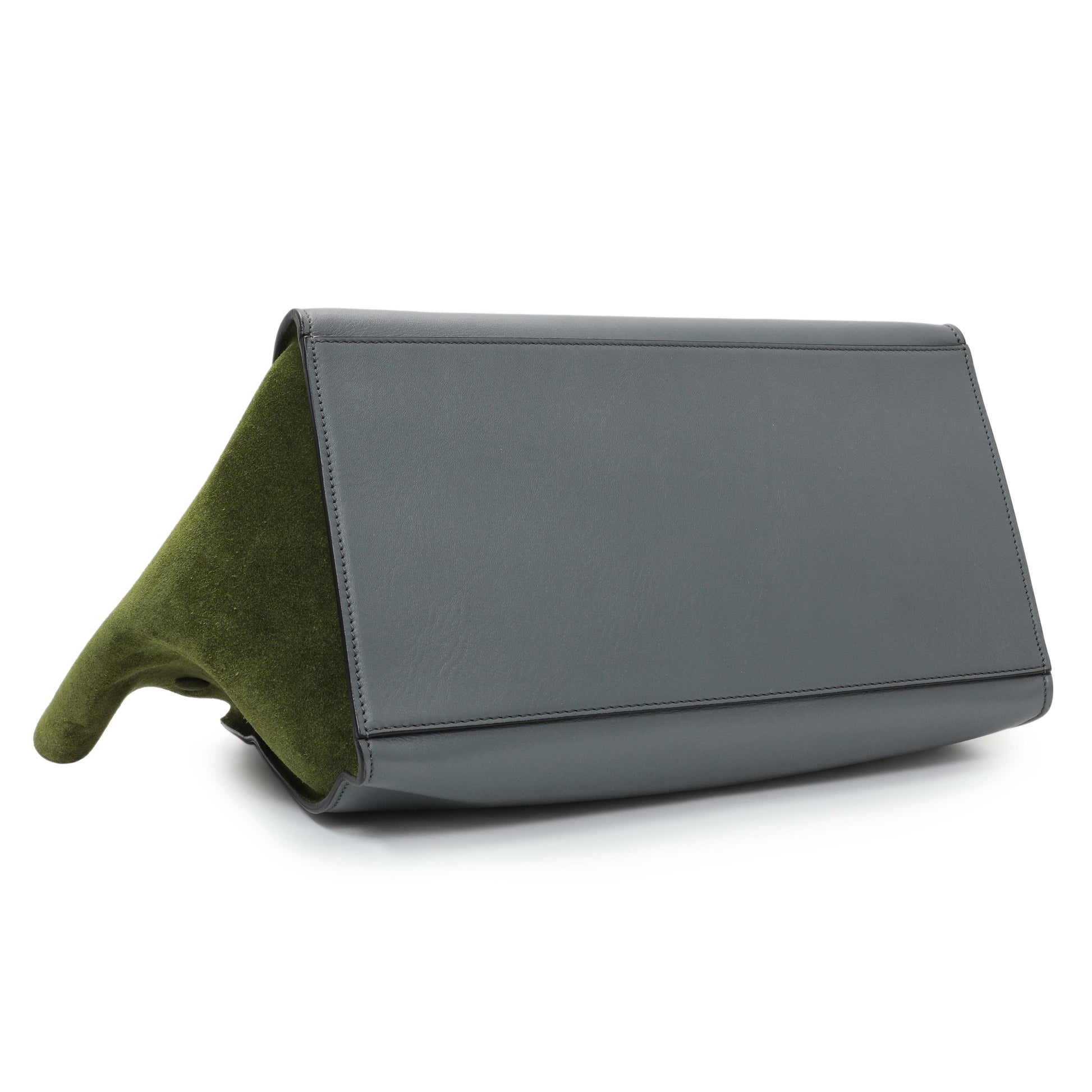 Exclusive Celine Calfskin Suede Tri-Color Medium Trapeze — Back View
