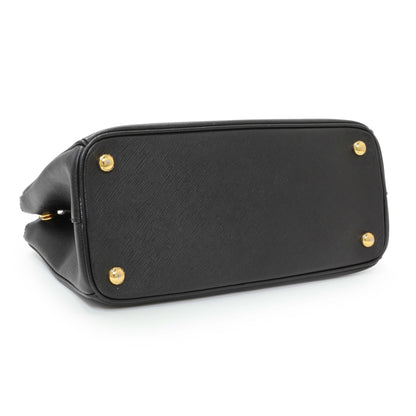 Exclusive Prada Black Saffiano Galleria Tote Small — Back View