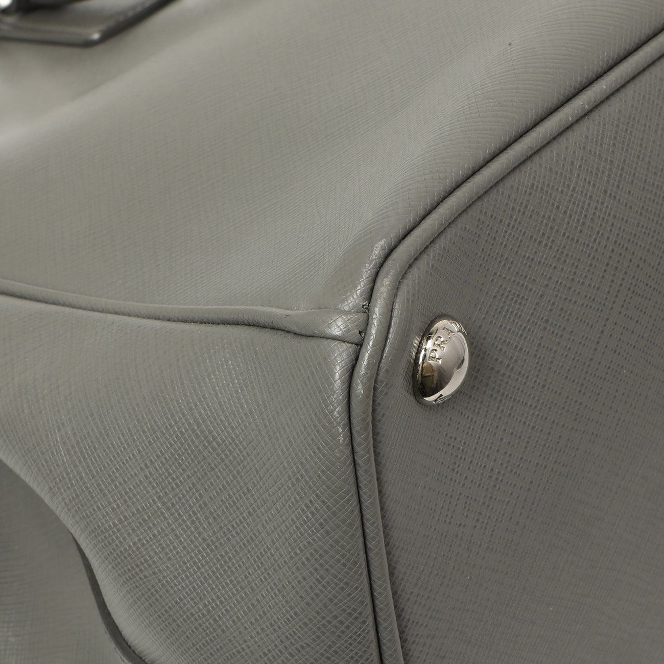Exclusive Prada Grey Saffiano Large Galleria Double Zip Tote — Lifestyle View
