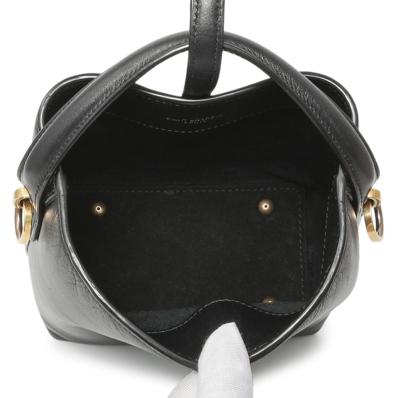 Exclusive Saint Laurent Black Calfskin Le 37 Mini Bucket Bag — Alternate View 8
