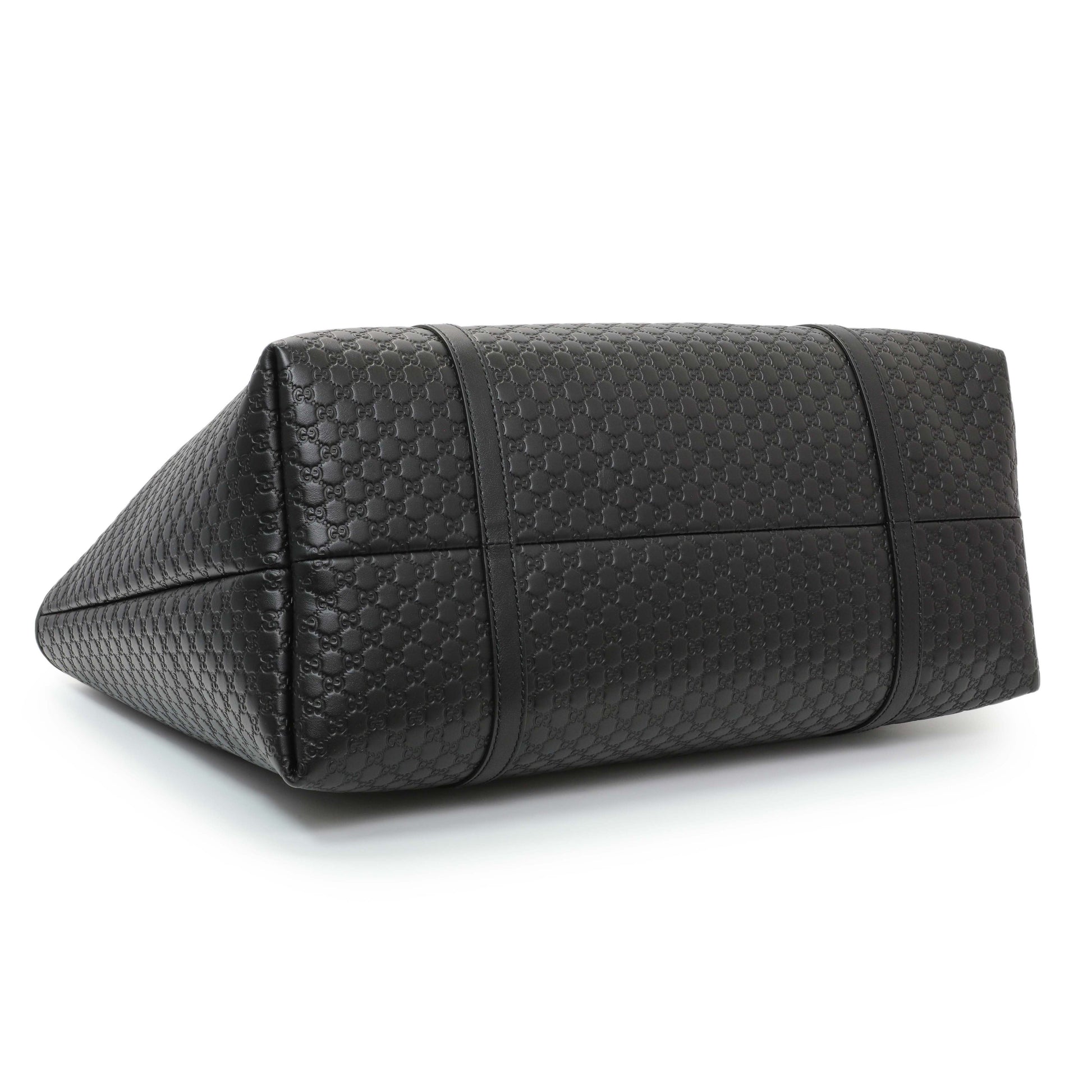 Exclusive Gucci Black Microguccissima Large Joy Tote — Back View