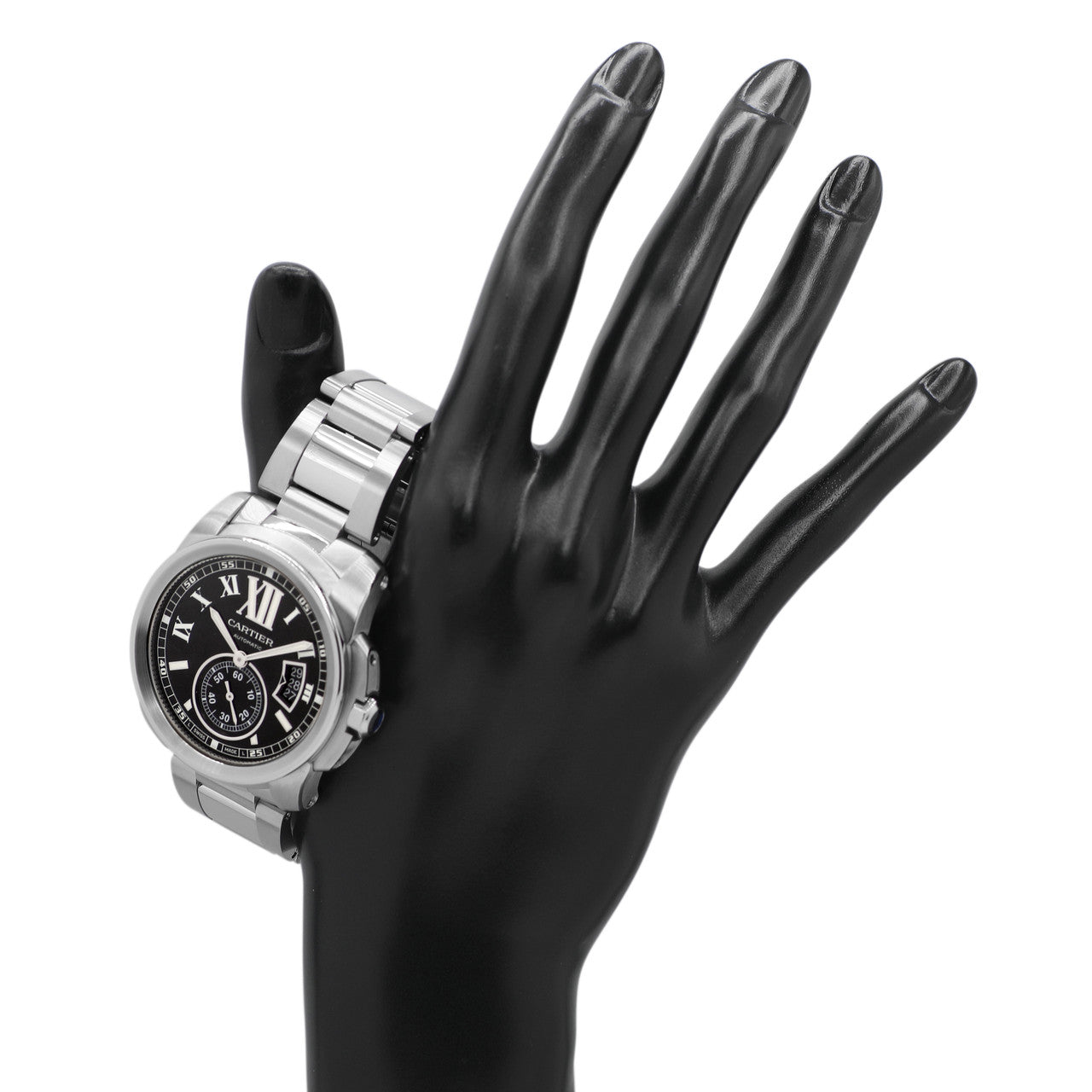 Exclusive Cartier Stainless Steel Calibre de Cartier W7100016 — Detail View