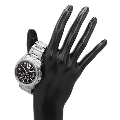 Exclusive Cartier Stainless Steel Calibre de Cartier W7100016 — Detail View