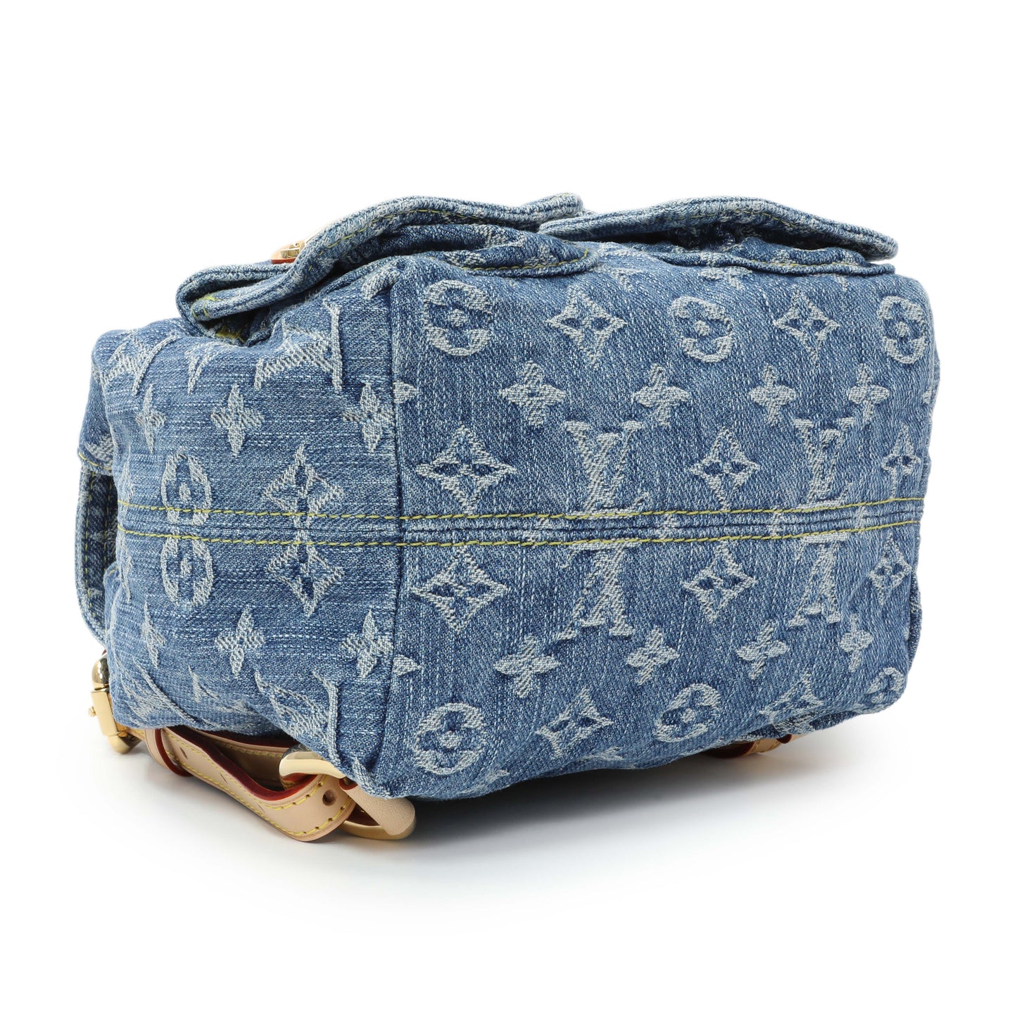 Exclusive Louis Vuitton Blue Monogram Denim Venice Backpack — Back View