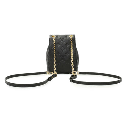 Exclusive Louis Vuitton Black Empreinte Nano Noe Backpack — Side View