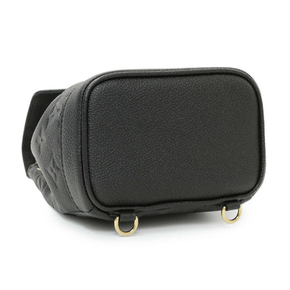 Exclusive Louis Vuitton Black Empreinte Nano Noe Backpack — Back View