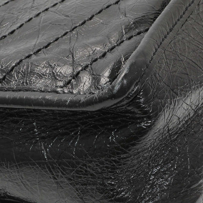 Exclusive Saint Laurent Black Crinkled Calfskin Matelasse Monogram Baby Niki Chain Satchel — Lifestyle View