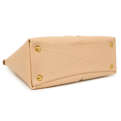 Exclusive Louis Vuitton Beige Empreinte V Tote MM — Back View