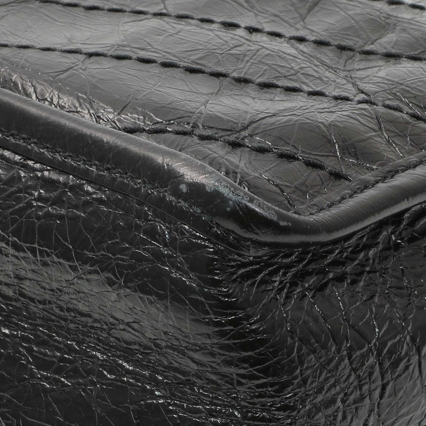 Exclusive Saint Laurent Black Crinkled Calfskin Matelasse Monogram Baby Niki Chain Satchel — Alternate View 7