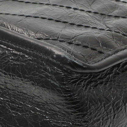 Exclusive Saint Laurent Black Crinkled Calfskin Matelasse Monogram Baby Niki Chain Satchel — Alternate View 7