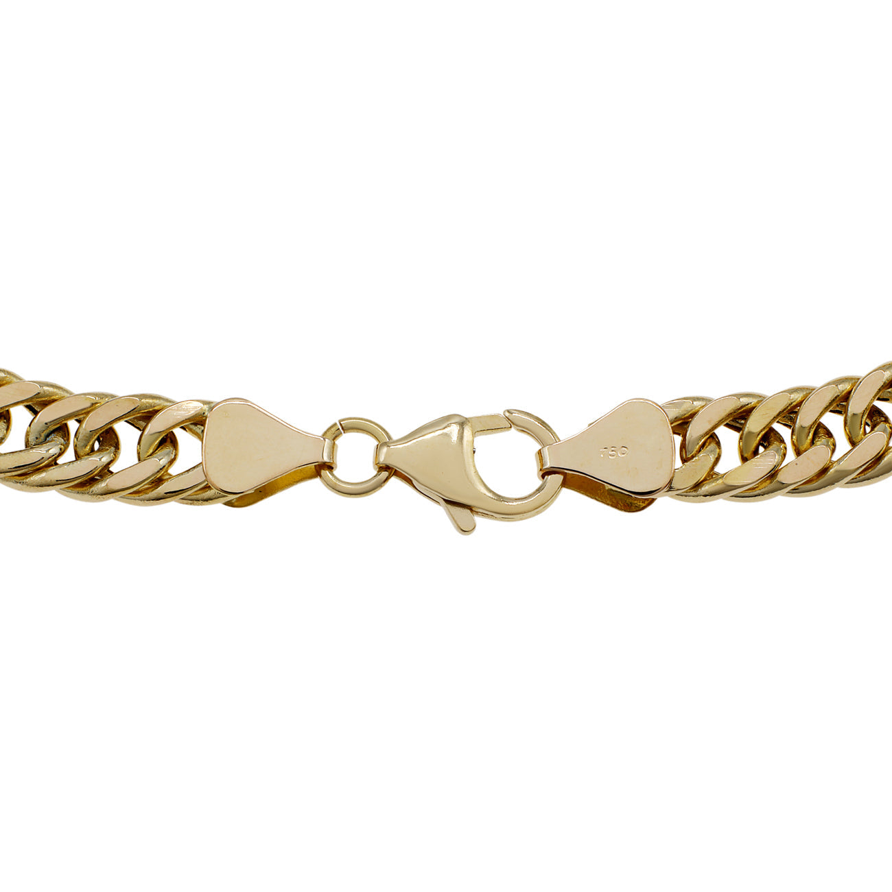 Exclusive 18K Yellow Gold Curb Link Bracelet — Side View