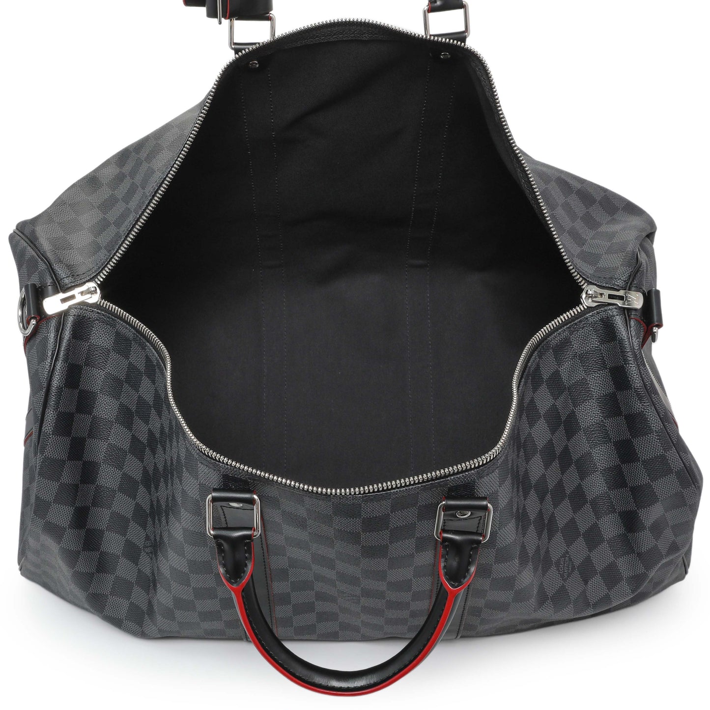 Exclusive Louis Vuitton Damier Graphite Keepall 55 Bandouliere — Top View