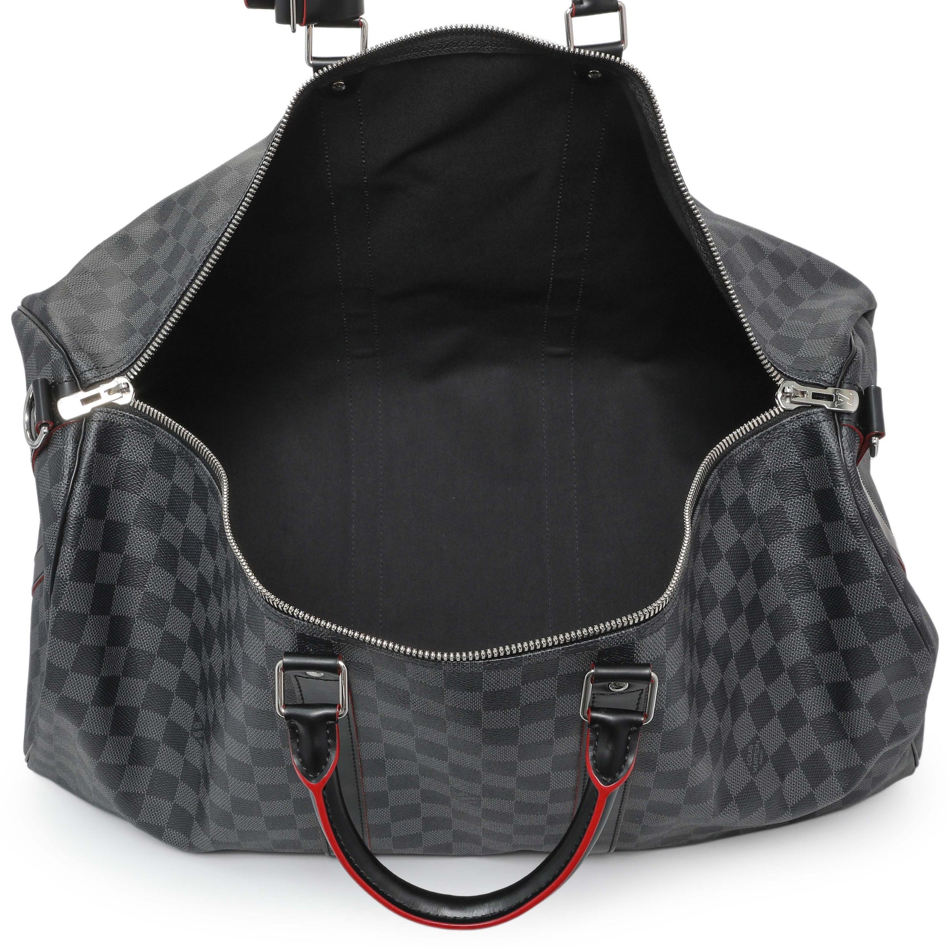 Exclusive Louis Vuitton Damier Graphite Keepall 55 Bandouliere — Top View