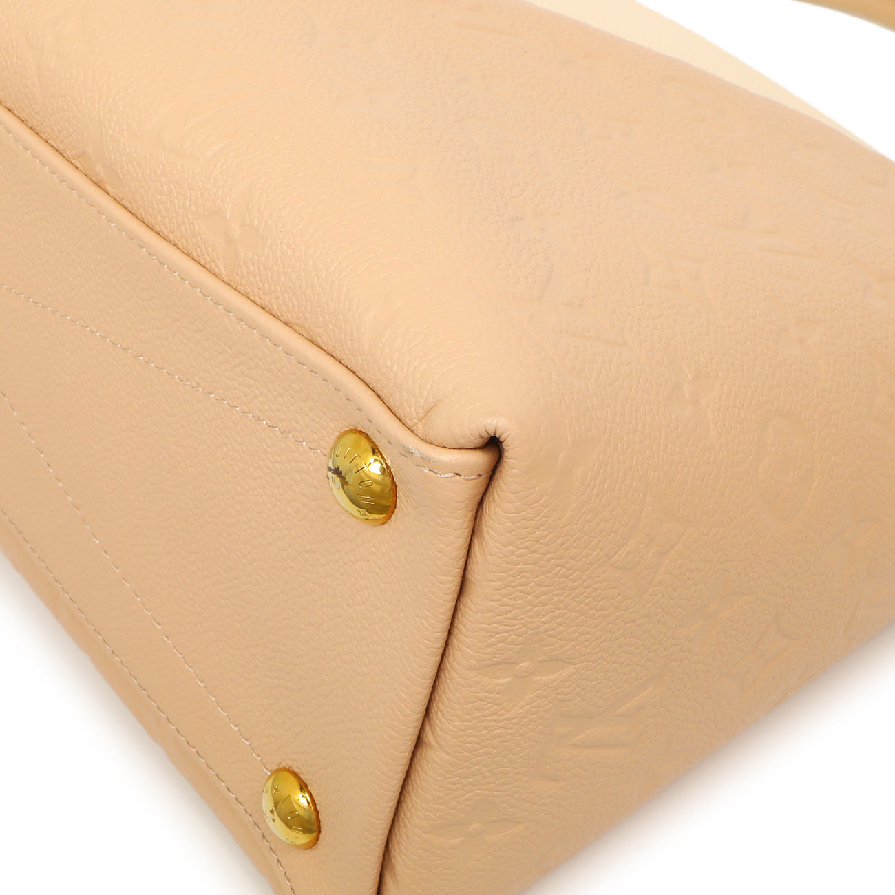 Exclusive Louis Vuitton Beige Empreinte V Tote MM — Detail View