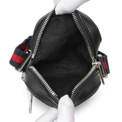 Exclusive Gucci Black GG Supreme Monogram Mini Messenger — Top View