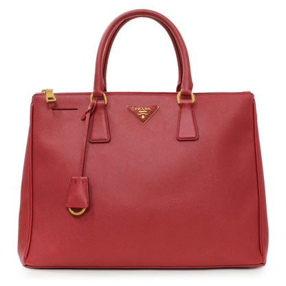 Exclusive Prada Fuoco Saffiano Galleria Double Zip Large — Front View