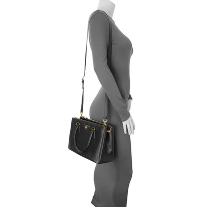 Exclusive Prada Black Saffiano Galleria Tote Small — Lifestyle View