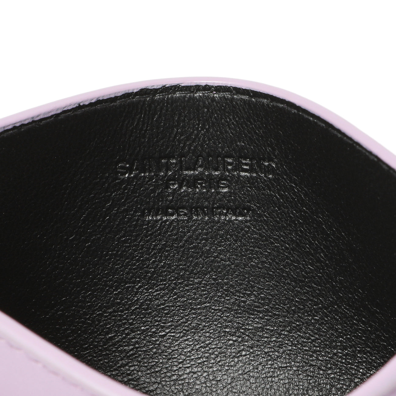Exclusive Saint Laurent Lilac Calfskin 5 Fragments Card Holder — Lifestyle View