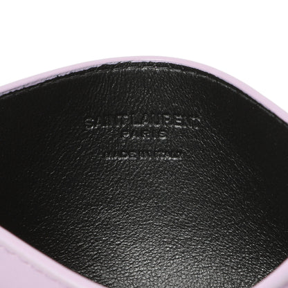 Exclusive Saint Laurent Lilac Calfskin 5 Fragments Card Holder — Lifestyle View