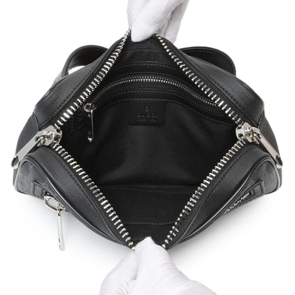 Exclusive Gucci Black Soft GG Supreme Monogram Web Belt Bag — Top View