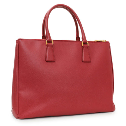 Exclusive Prada Fuoco Saffiano Galleria Double Zip Large — Side View