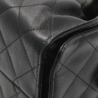 Exclusive Chanel Black Caviar Quilted Small Chanel 25 Handbag — Detail View