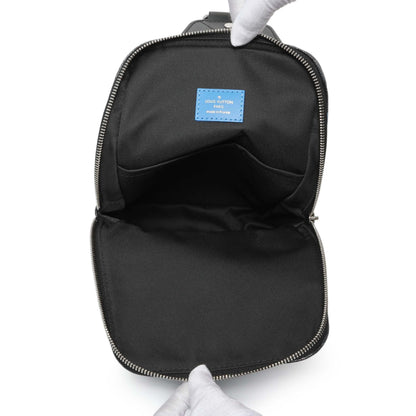 Exclusive Louis Vuitton Damier Graphite Giant Avenue Sling Backpack — Top View