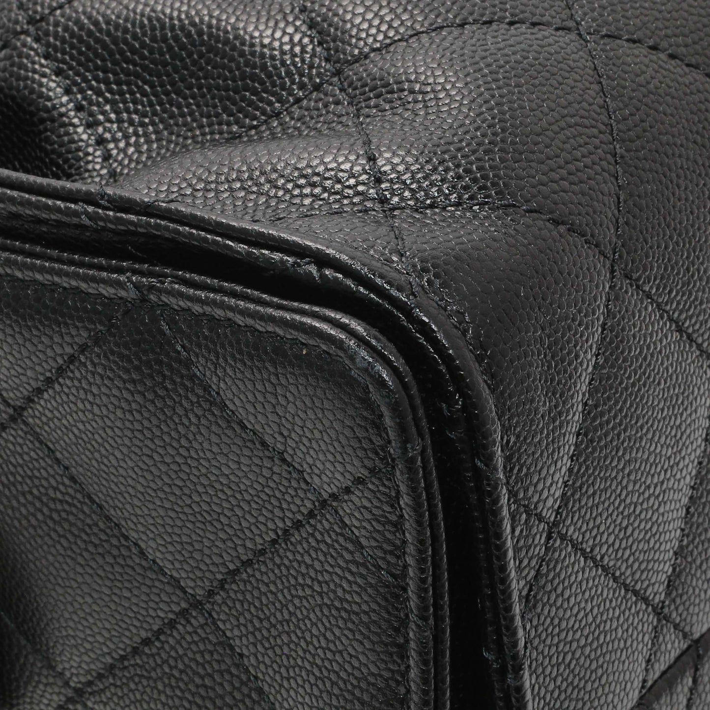 Exclusive Chanel Black Caviar Quilted Small Chanel 25 Handbag — Lifestyle View