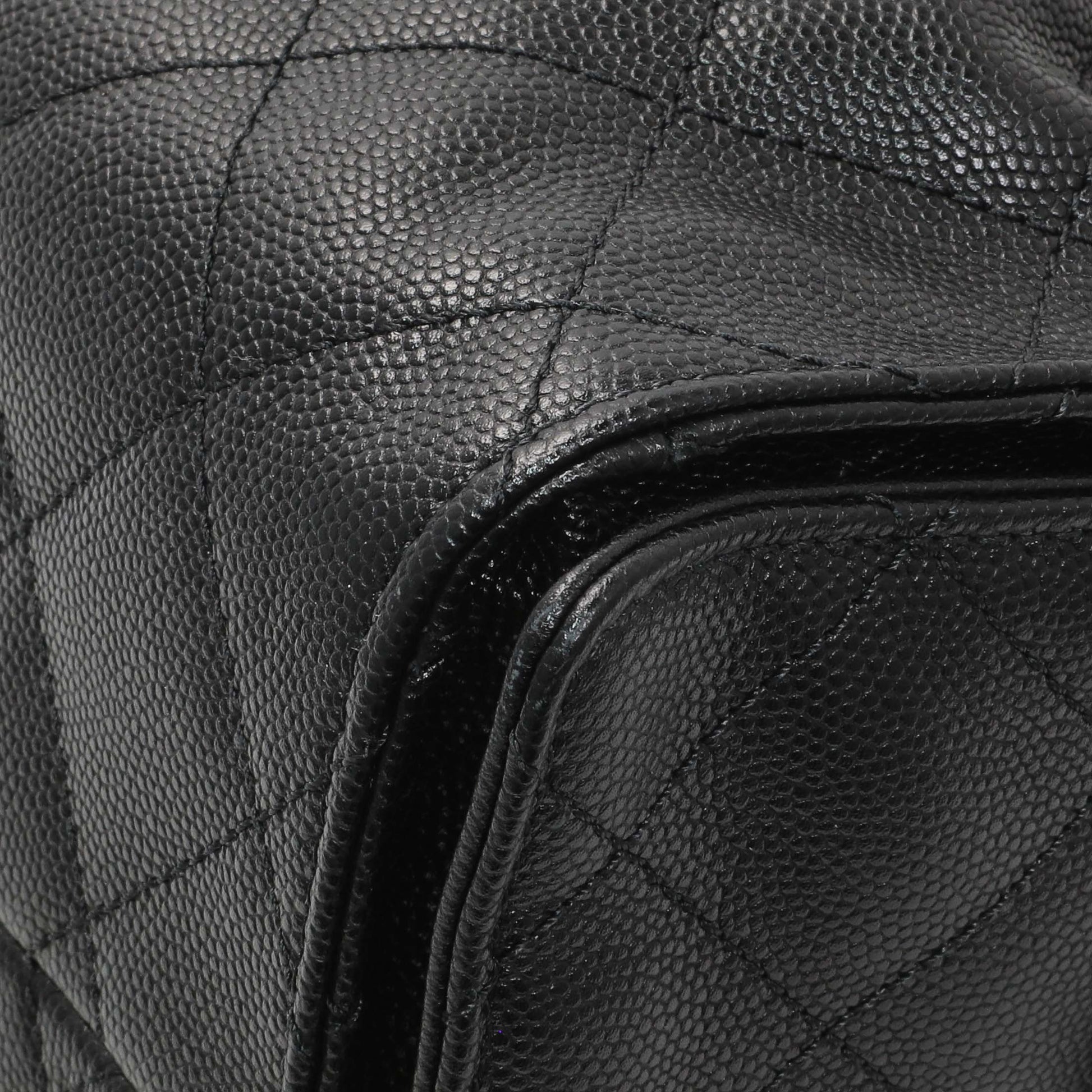Exclusive Chanel Black Caviar Quilted Small Chanel 25 Handbag — Alternate View 7