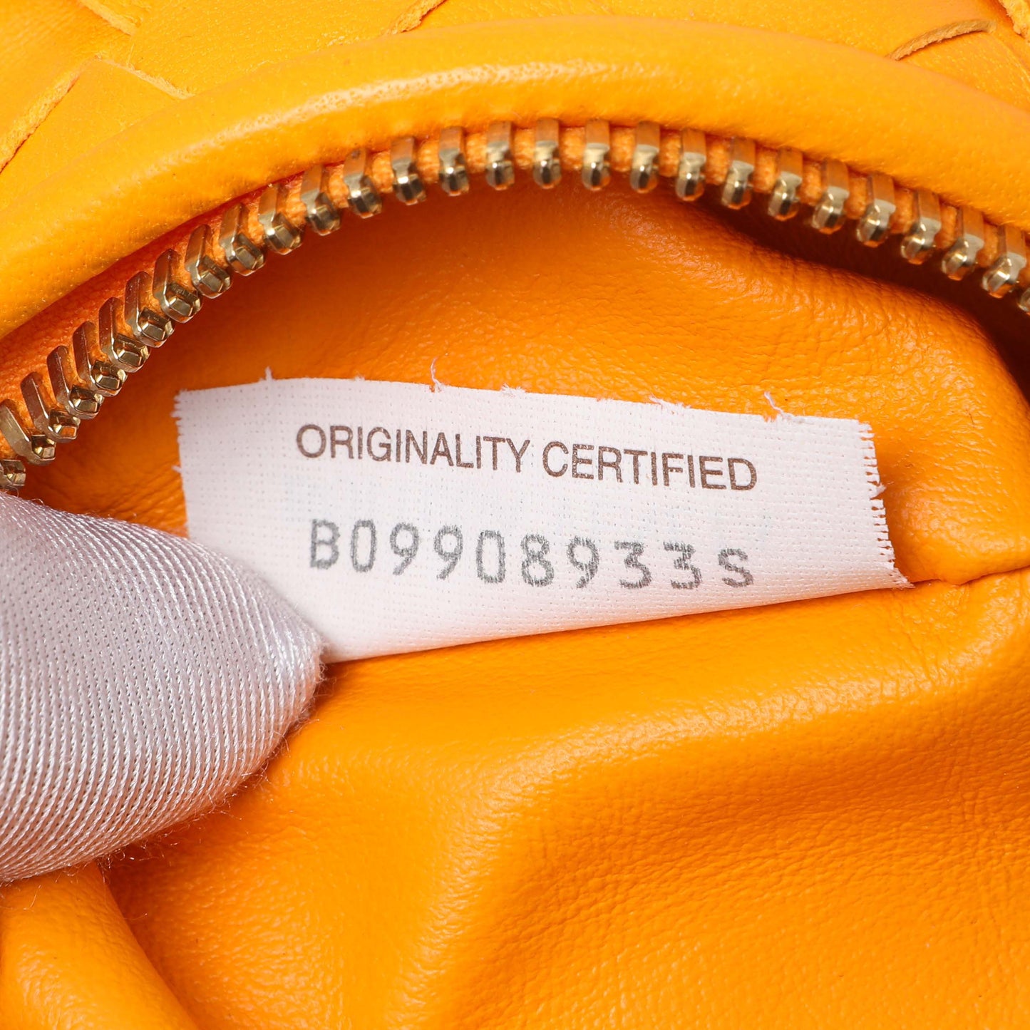 Exclusive Bottega Veneta Orange Nappa Intrecciato Mini Jodie — Lifestyle View
