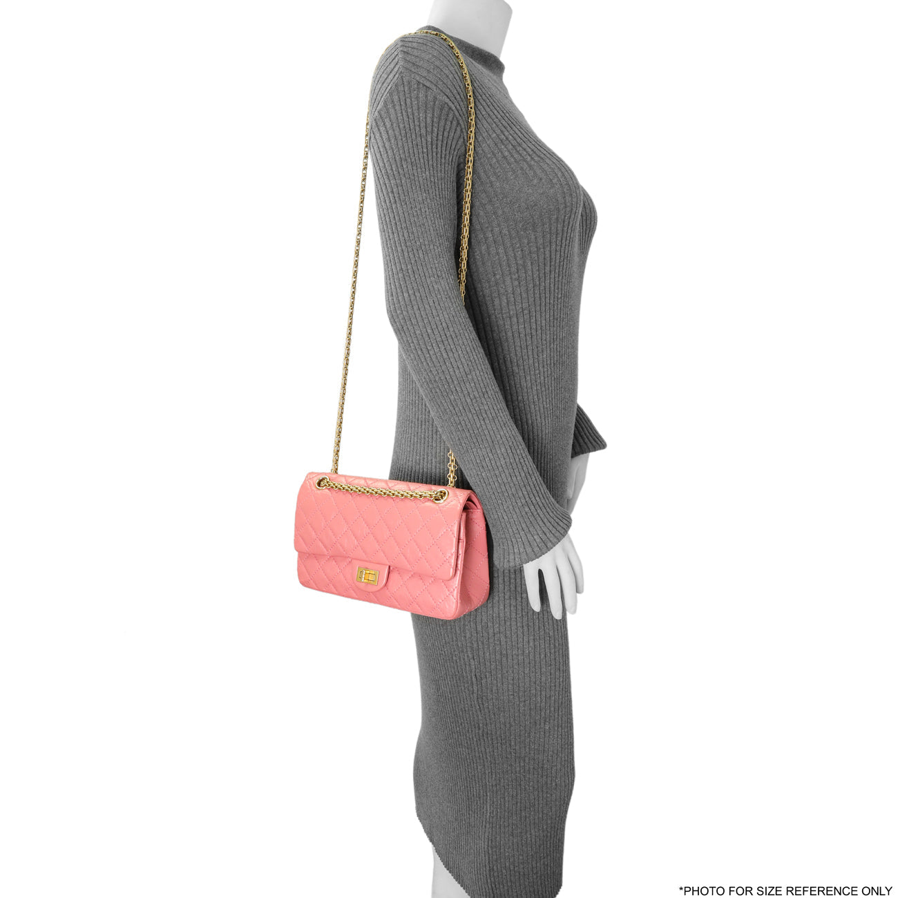 Exclusive Chanel Pink Quilted Aged Calfskin Reissue 225 Flap — Alternate View 13