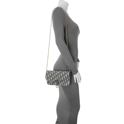 Exclusive Christian Dior Oblique Saddle Pouch with Chain — Alternate View 7