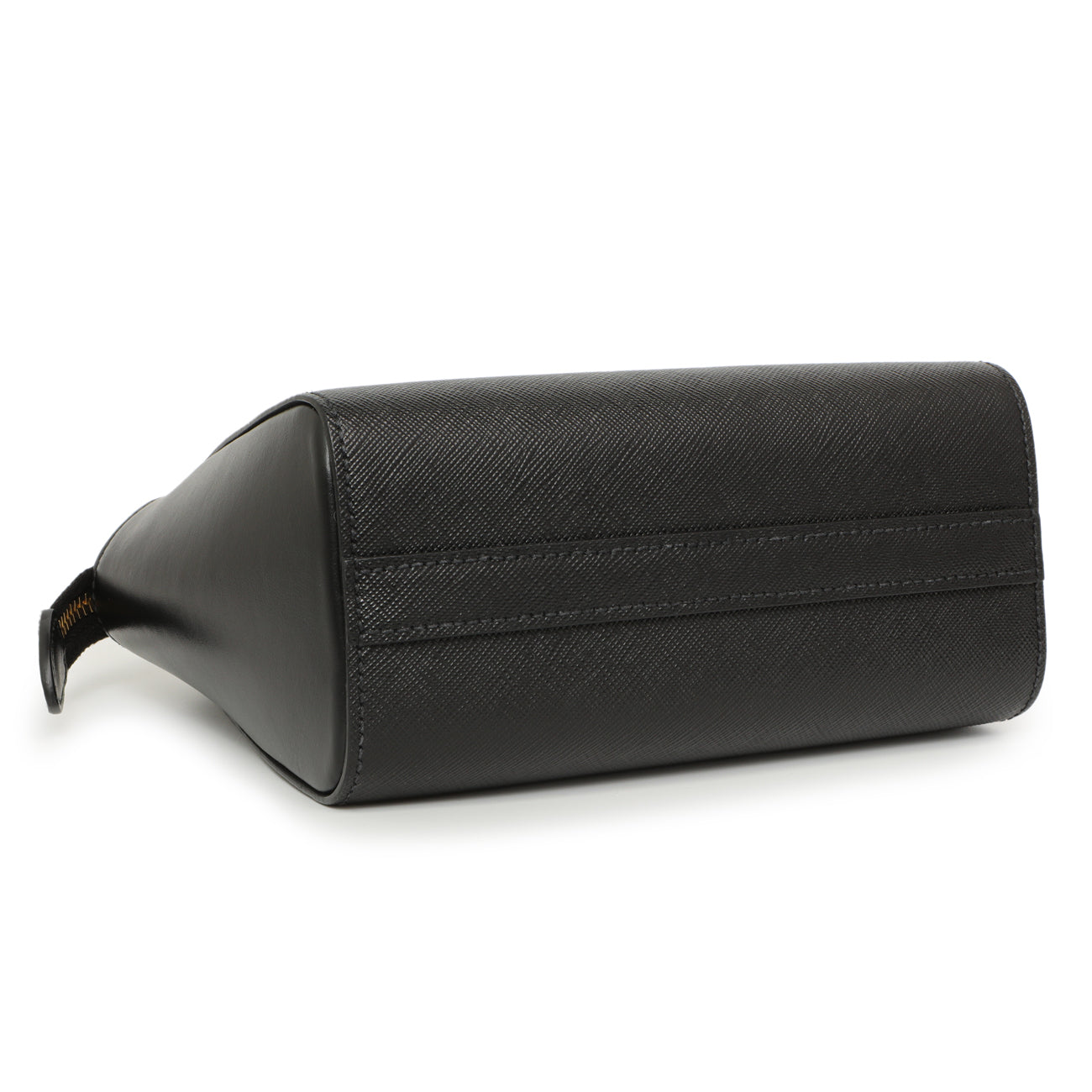 Exclusive Prada Black Saffiano Soft Calf Mini Zipped Tote — Back View