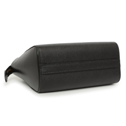 Exclusive Prada Black Saffiano Soft Calf Mini Zipped Tote — Back View