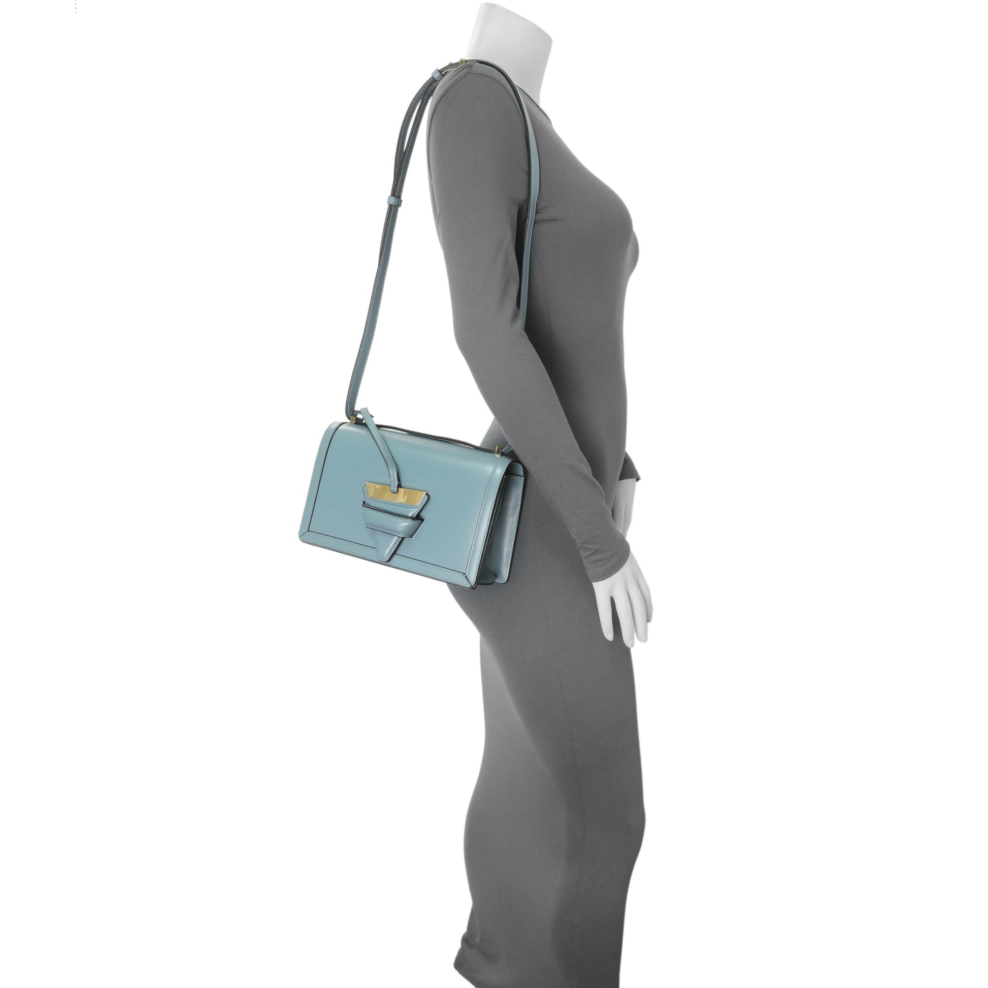 Exclusive Loewe Barcelona Flap Stone Blue Medium — Alternate View 8