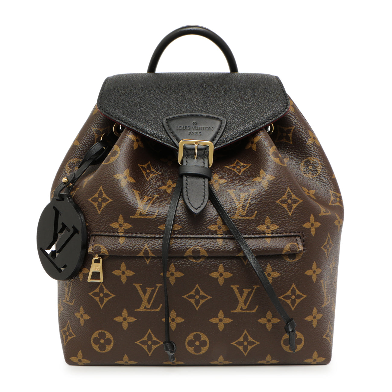 Exclusive Louis Vuitton Black Monogram Montsouris PM — Front View