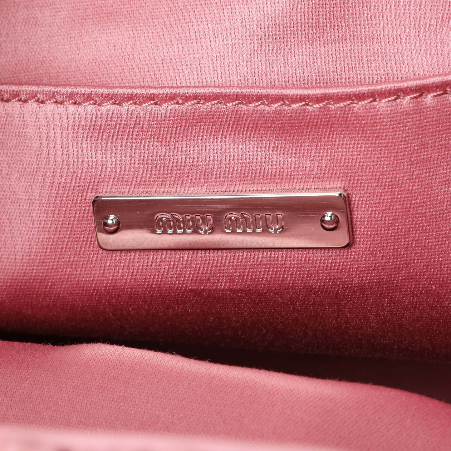 Exclusive Miu Miu Pink Nappa Matelasse Bucket Bag — Detail View