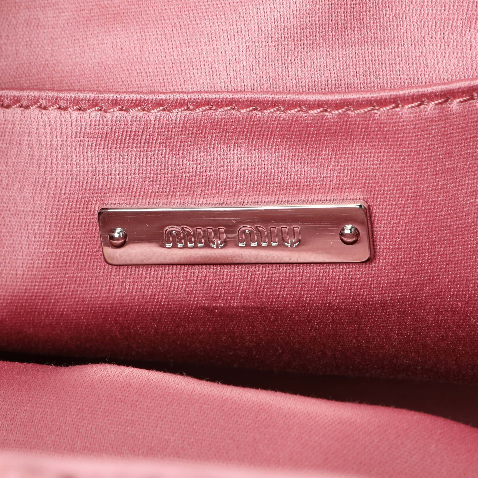 Exclusive Miu Miu Pink Nappa Matelasse Bucket Bag — Detail View