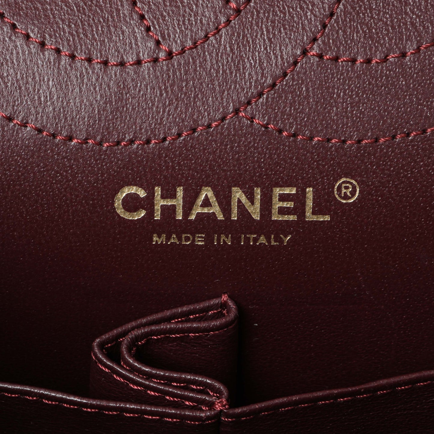 Exclusive Chanel Black Quilted Aged Calfskin 2.55 Reissue 226 Flap — Detail View