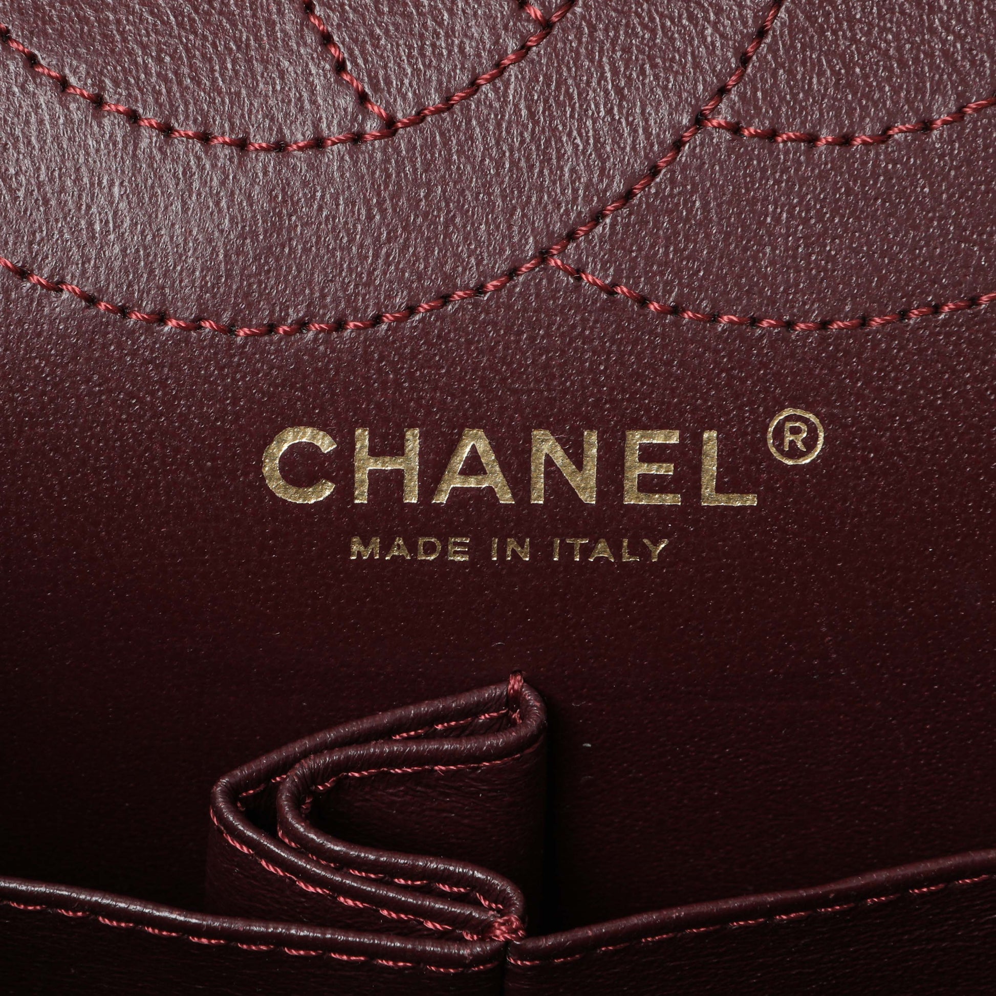 Exclusive Chanel Black Quilted Aged Calfskin 2.55 Reissue 226 Flap — Detail View
