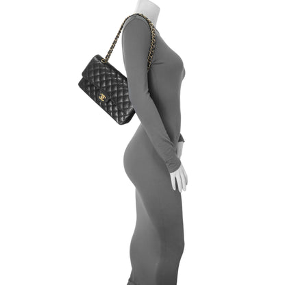Exclusive Chanel Black Caviar Medium Double Flap — Alternate View 7