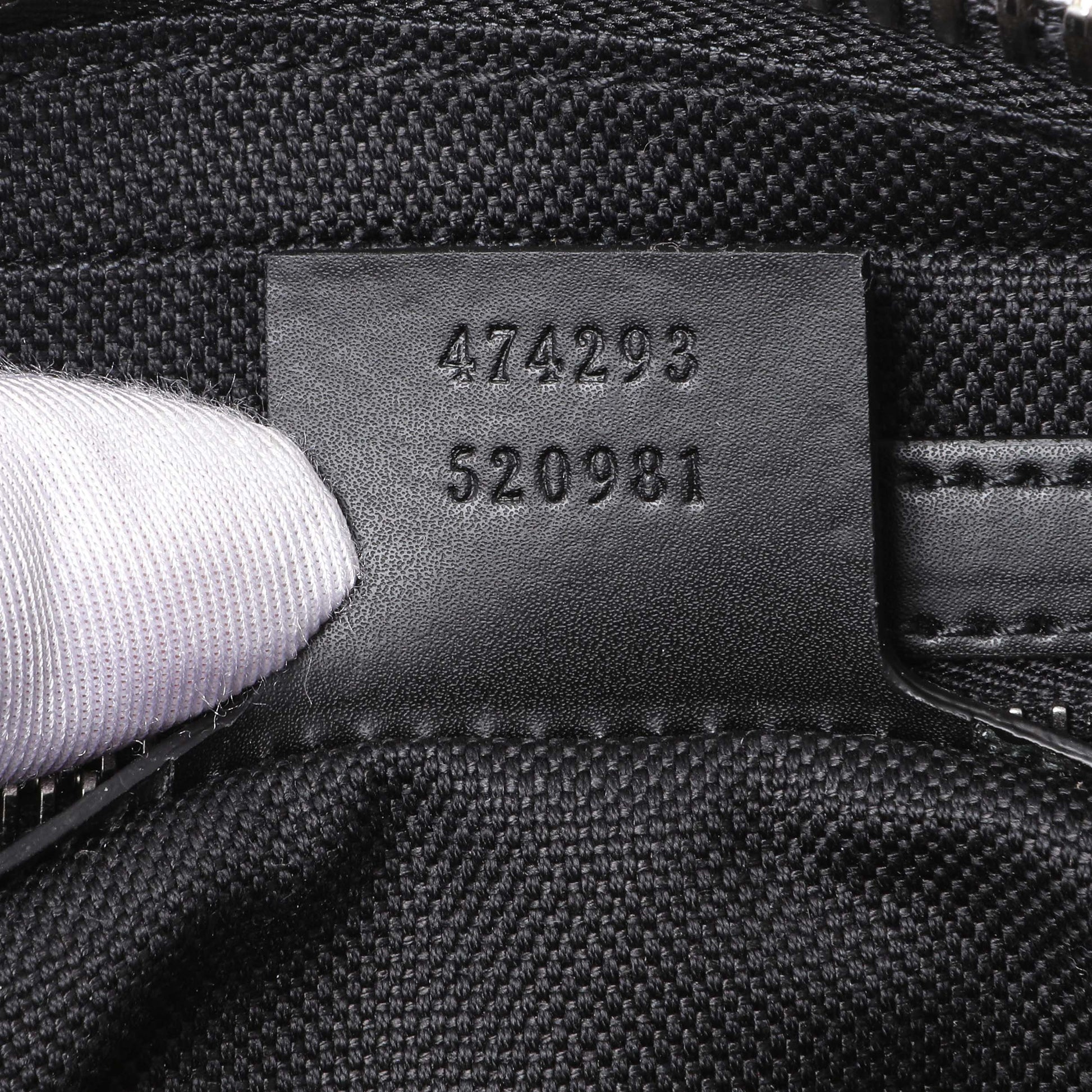 Exclusive Gucci Black Soft GG Supreme Monogram Web Belt Bag — Lifestyle View