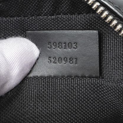 Exclusive Gucci Black GG Supreme Monogram Mini Messenger — Lifestyle View
